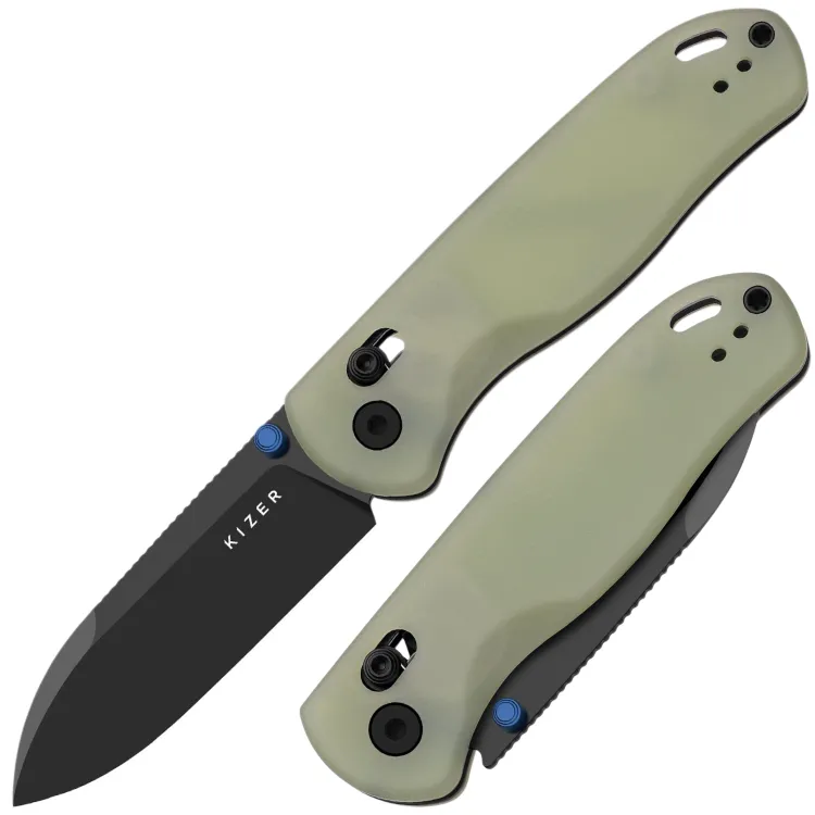 Нож Kizer Drop Bear black PVD сталь Nitro-V рукоять GID G10