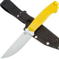 Нож 7 Ножей Айсберг Гибрид сталь N690 рукоять Yellow G10