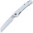 Нож Petrified Fish Scholar satin сталь 154CM рукоять White G10
