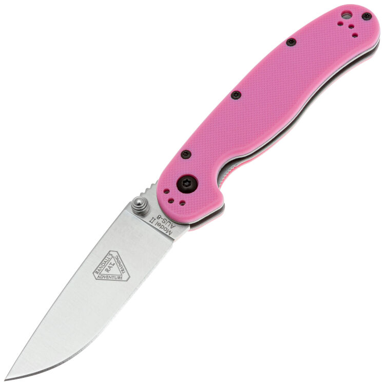 Нож Ontario RAT-2 satin сталь AUS-8 рукоять Pink GFN (8862)