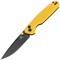 Нож Bestechman Velix black PVD сталь 14C28N рукоять Yellow G10 (BMK07E)