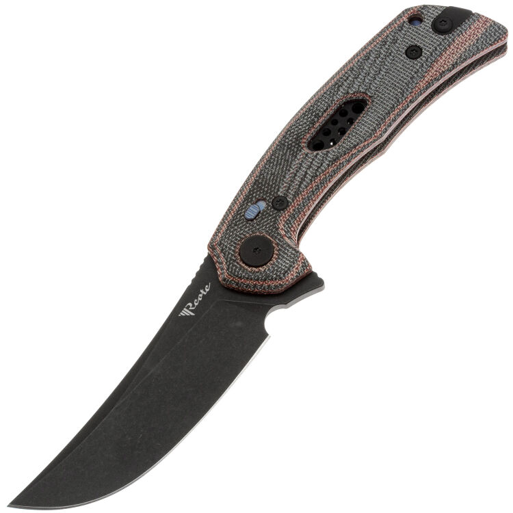 Нож Reate PL-7 black PVD сталь Nitro-V рукоять Red/Black Micarta