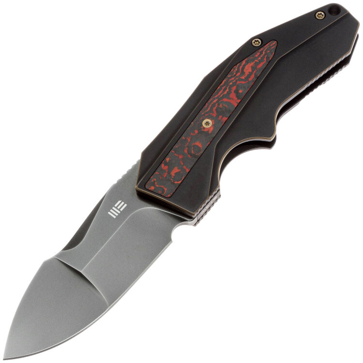 Нож WE Knife Coral polished gray сталь CPM-20CV рукоять Bronze/Black Ti/Lava Flow FatCarbon