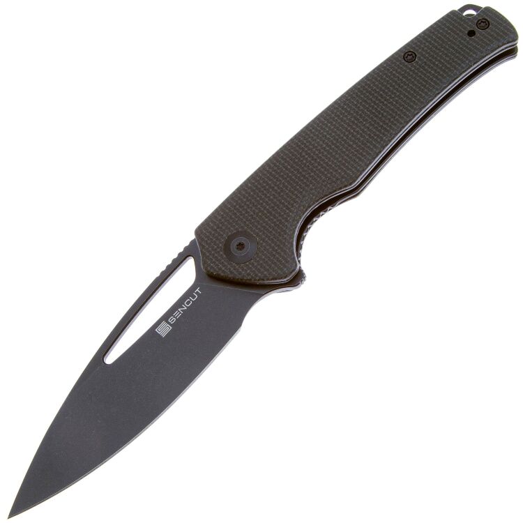 Нож Sencut Mims blackwash сталь 9Cr18MoV рукоять Dark Green Canvas Micarta (S21013-3)