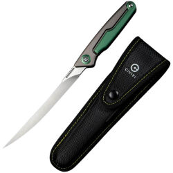 Нож CIVIVI Shawka satin сталь 14C28N рукоять Gray/Green Aluminum (C22029B-3)