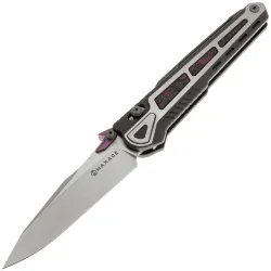 Нож Maxace Heron stonewash cталь M390 рукоять Titanium/Purple Haze FatCarbon
