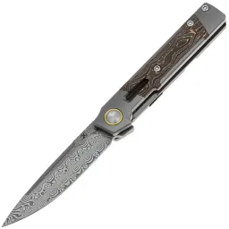 Нож Kansept Kitpu сталь Damascus рукоять Stonewash Ti/Copper Carbon Fiber