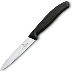 Нож кухонный Victorinox серрейтор для резки черный (6.7733)