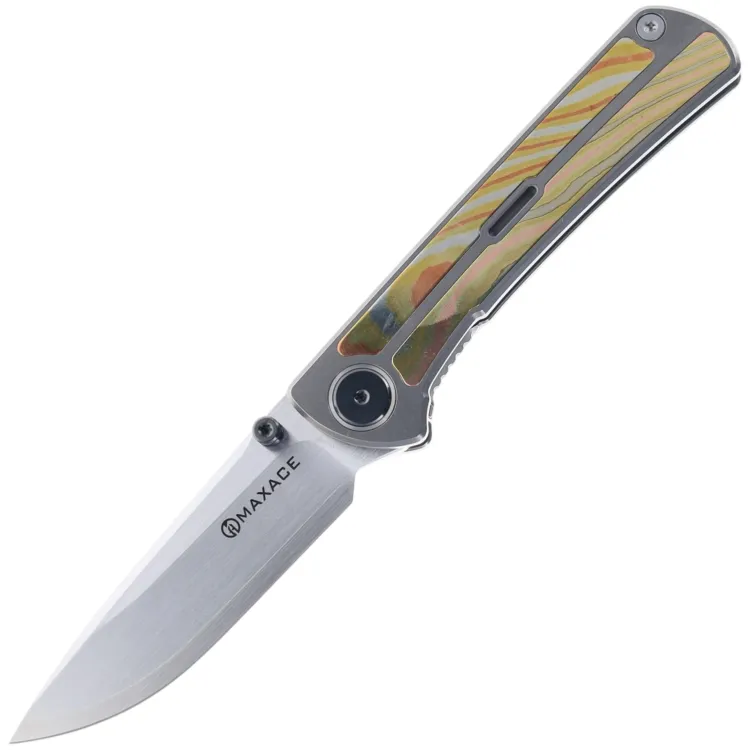 Нож Maxace Peregrine III cталь ZDP-189 рукоять Bronze Titanium/Mokume
