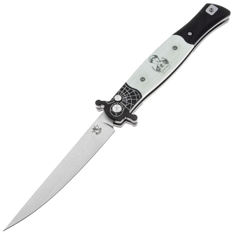Нож Steelclaw Бандит-01 сталь D2 рукоять Black/White G10