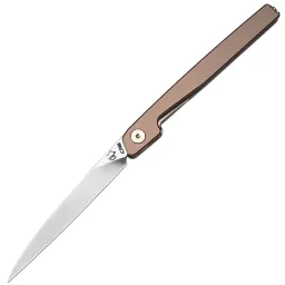 Нож CJRB Lanky сталь AR-RPM9 рукоять Champagne Aluminum
