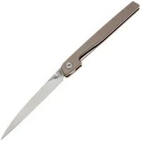 Нож CJRB Lanky сталь AR-RPM9 рукоять Champagne Aluminum