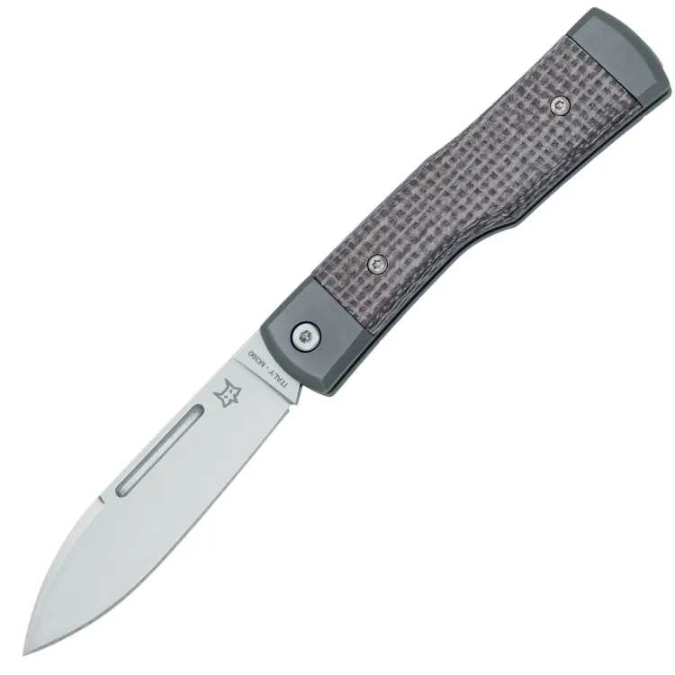 Нож Fox Gunstock satin сталь M390 рукоять Bison Micarta/Ttitanium (FX-558 BI)