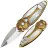 Нож Rike Knife Mini Cicada Special Edition сталь Damasteel рукоять Gold Ti