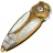 Нож Rike Knife Mini Cicada Special Edition сталь Damasteel рукоять Gold Ti