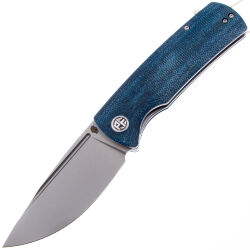 Нож Petrified Fish Beluga sandblast сталь K110 рукоять Blue Micarta
