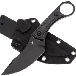 Нож Kansept Niko black сталь D2 рукоять Twill Carbon Fiber