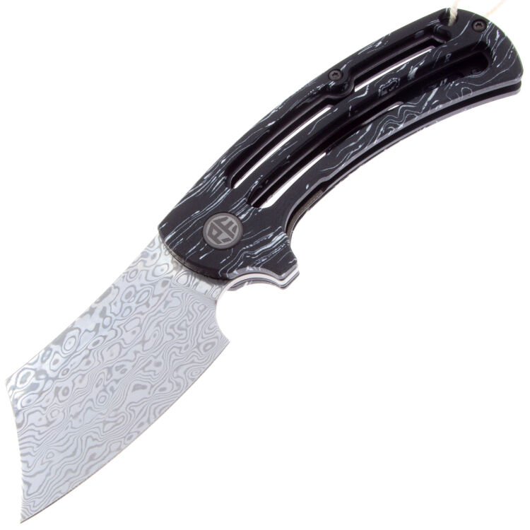 Нож Petrified Fish Eddy сталь Damascus рукоять Black/White G-Mascus