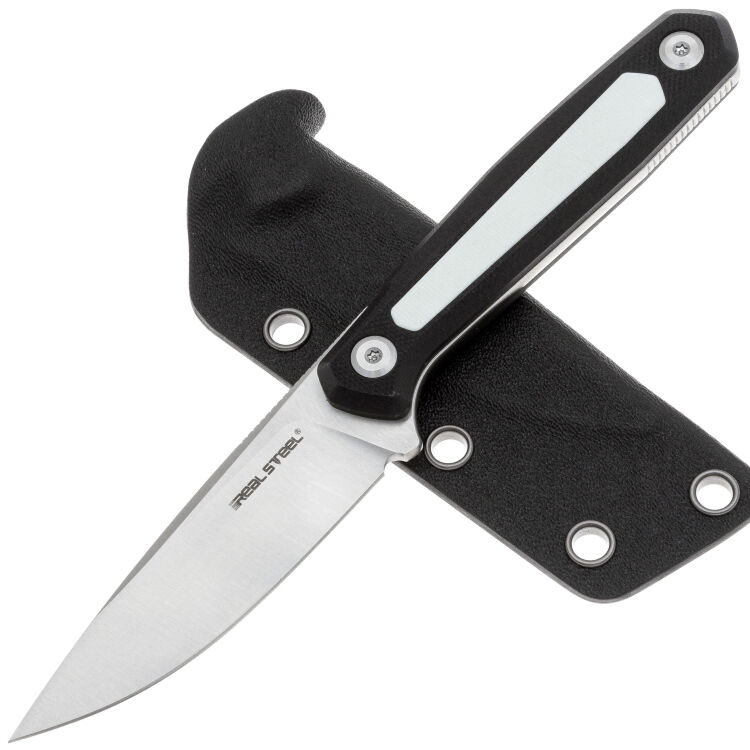 Нож Real Steel Dex satin сталь K110 рукоять Black/White G10 (3501BW)
