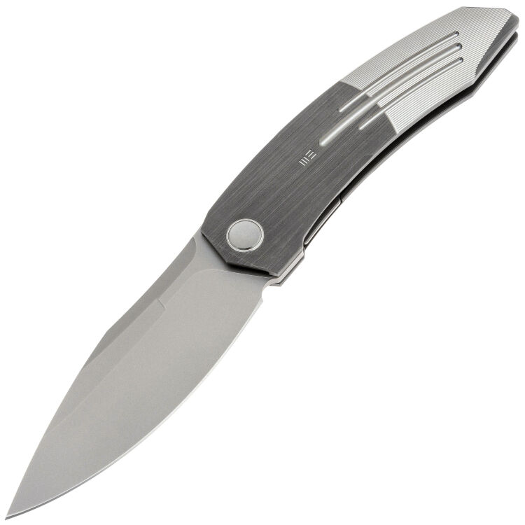 Нож WE Knife Sine Wave stonewash сталь M390 рукоять Gray rubbed/satin Titanium (WE23069B-2)