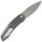 Нож WE Knife Sine Wave stonewash сталь M390 рукоять Gray rubbed/satin Titanium (WE23069B-2)
