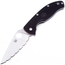 Нож Spyderco Tenacious LTW Serrated сталь 8Cr13MoV рукоять Black FRN (C122SBK)