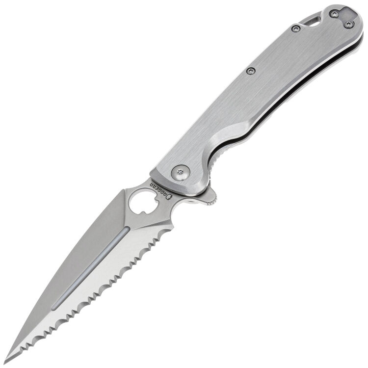 Нож Daggerr Arrow frame lock serrated satin сталь D2 рукоять Stainless steel
