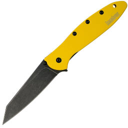 Нож Kershaw Leek Blackwash сталь S30V рукоять Yellow Aluminium (1660YLBW)