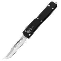 Нож Microtech UTX-70 Hellhound Satin сталь M390 рукоять Black Aluminum (419-4S)