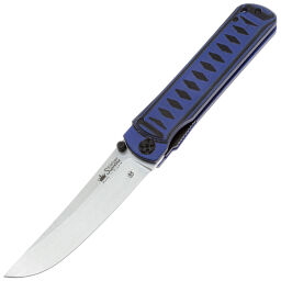 Нож Kizlyar Supreme Whisper сталь AUS-10Co Stonewash рукоять Blue/Black G10