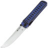 Нож Kizlyar Supreme Whisper сталь AUS-10Co Stonewash рукоять Blue/Black G10