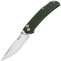 Нож SRM 411L-MG satin сталь 14C28N рукоять Green micarta