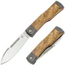 Нож Fox Gunstock satin сталь M390 рукоять Olive wood/Ttitanium (FX-558 OL)
