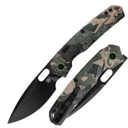 Нож Vosteed Psyop blackwash сталь Elmax рукоять Canvas Rag Burl Blue Micarta