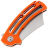 Нож Petrified Fish Eddy сталь K110 рукоять Orange G10