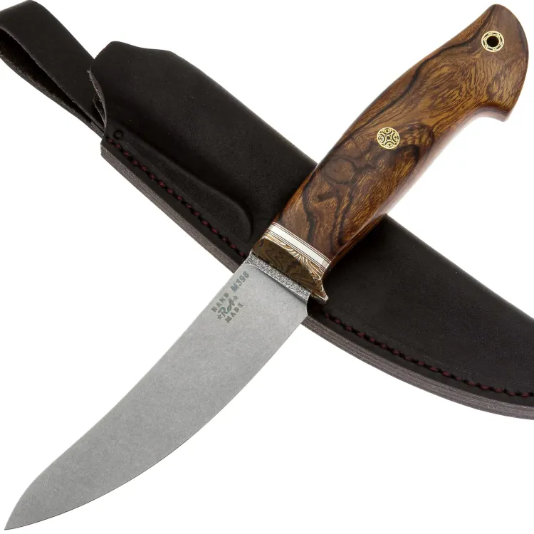 Нож Скинер сталь M398 рукоять мокуме/айронвуд (Гончаров Р.А.)