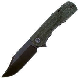 Нож Petrified Fish Victor Blackwash сталь K110 рукоять Green Micarta