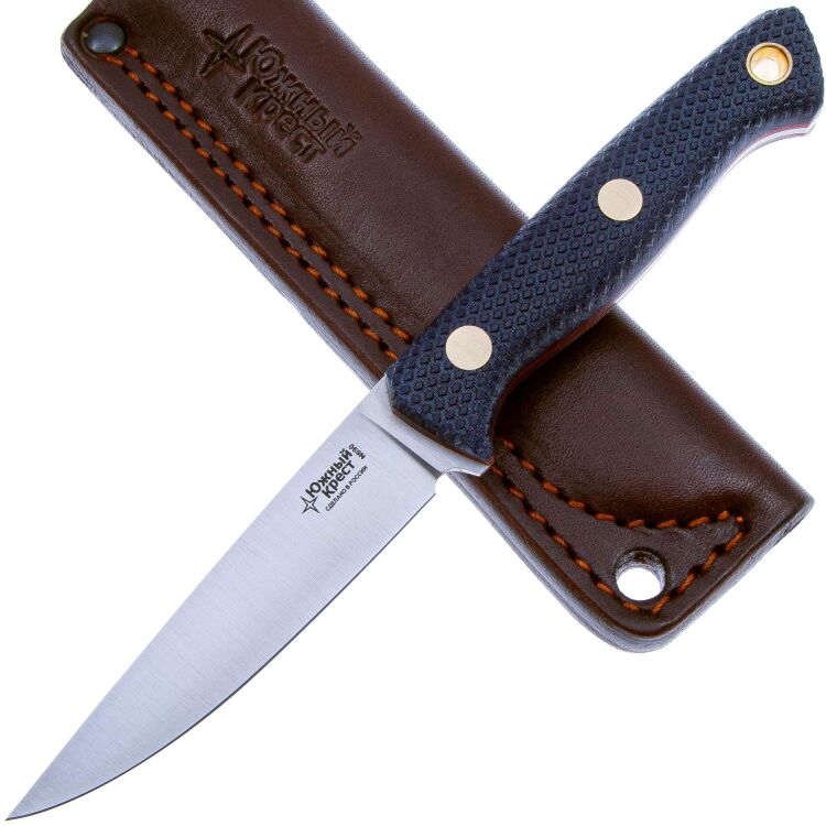 Нож Южный Крест Splinter сталь N690 рукоять микарта синяя (240.0656)