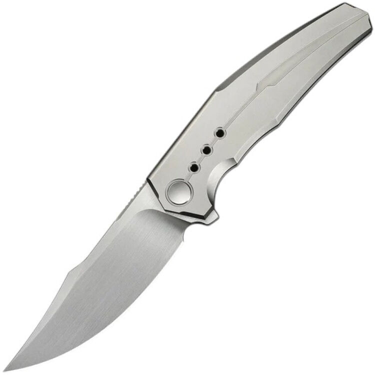 Нож WE Knife Kyklos satin сталь M390 рукоять Gray Titanium (WE23086-4)
