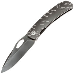 Нож WE Knife Inmate polished gray сталь CPM-20CV рукоять Gray Titanium/Raindrops (WE23096B-4)