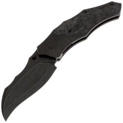 Нож WE Knife Orc Boss blackwash сталь CPM-20CV рукоять Black Ti/Shredded CF (WE24042-1)
