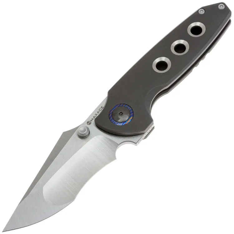 Нож Maxace Manticore satin cталь MagnaCut рукоять holes/Grey Titanium