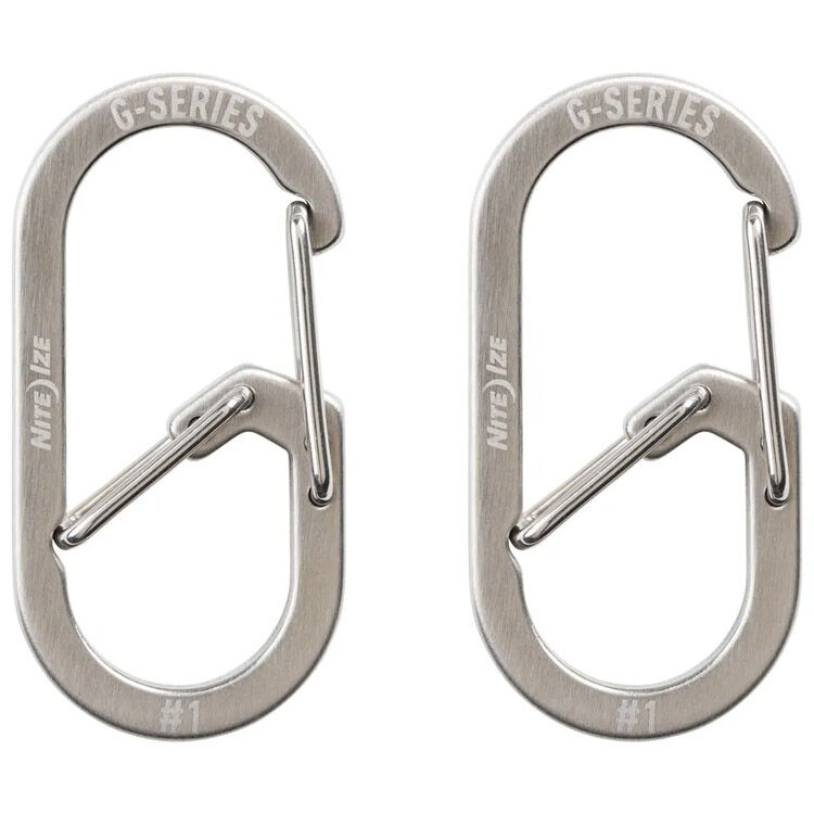 Карабин Nite Ize G-Biner #1 Dual Chamber Carabiner Stainless 2 pack (GS1-11-2R6)