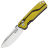 Нож SRM Rubik сталь D2 рукоять Yellow/Black G10 (7228)