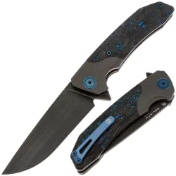 Нож Maxace Goliath 2.0 Cracked Ice Edition PVD/hand satin cталь M390 рукоять CF/Darkwash Ti