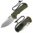 Нож CJRB Tundra stonewash сталь D2 рукоять Green G10