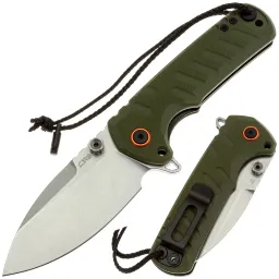 Нож CJRB Tundra stonewash сталь D2 рукоять Green G10