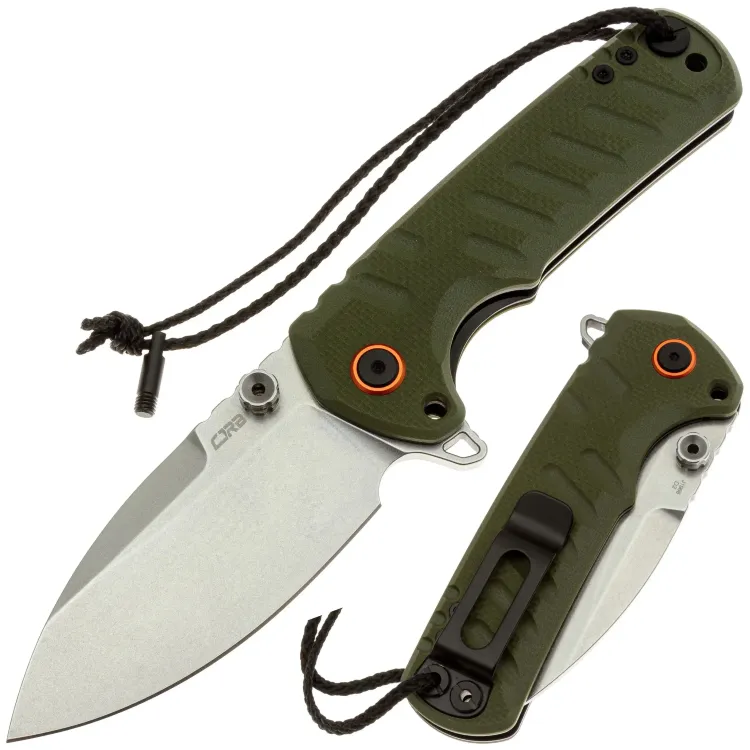 Нож CJRB Tundra stonewash сталь D2 рукоять Green G10