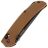 Нож SRM Asika black PVD сталь 14C28N рукоять Brown Micarta (411L-MN)