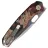 Нож Vosteed Psyop satin сталь Elmax рукоять Canvas Rag Burl Red Micarta